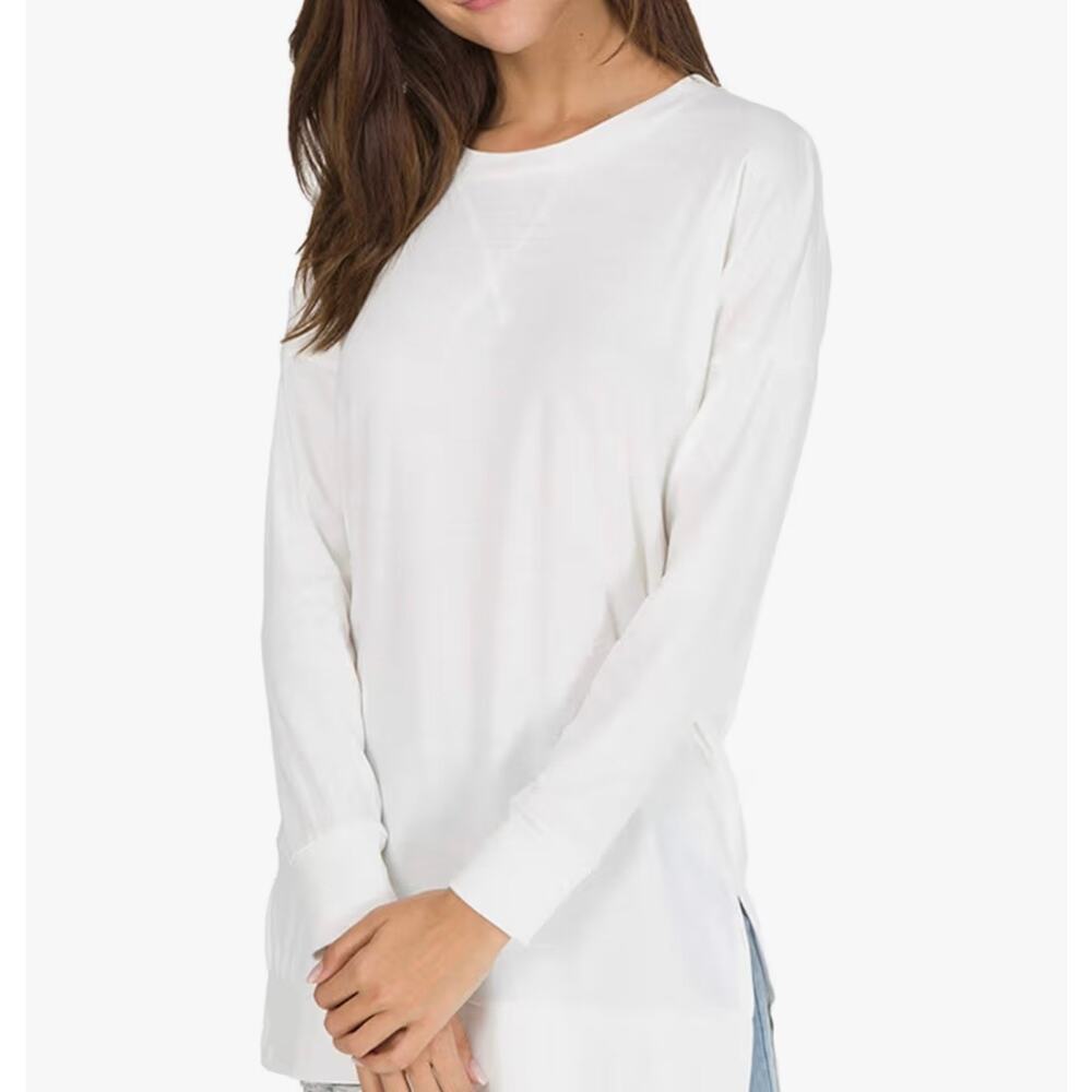 NWT Womens Spring Fall Long Sleeve Pullover Side Oversize Casual Loose Tunic Top